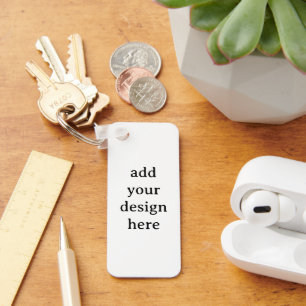 Create Your Own Aluminum Rectangle 1.25" x 3" Keychain