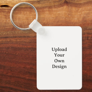 Create Your Own Aluminum Rectangle 1.6" x 2.25" Keychain