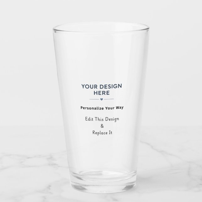 Create Your Own American Pint Glass Tumbler (Front)