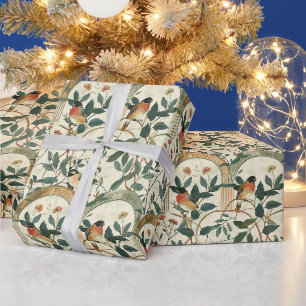 Create Your Own Ancient Arches Oriole Birds Floral Wrapping Paper