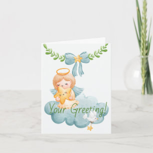 Create Your Own Angel of Stars Christmas Holiday Card