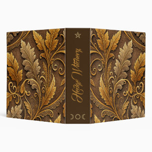 Create Your Own Antique Gold Vintage Leafy Vine Binder
