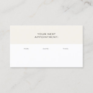 Create Your Own Appointment Reminder Stylish Plain Card