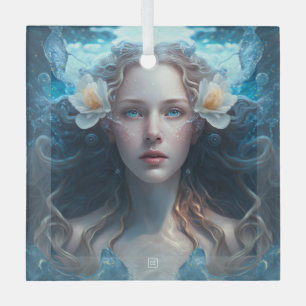 Create Your Own Aquarius Sun Sign Zodiac Goddess Glass Ornament