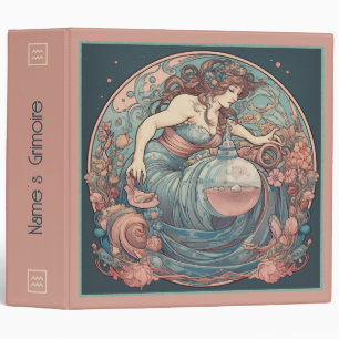 Create Your Own Art Nouveau Aquarius Zodiac Binder