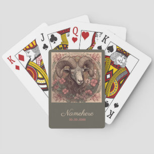 Create Your Own Art Nouveau Aries Zodiac Playing Cards