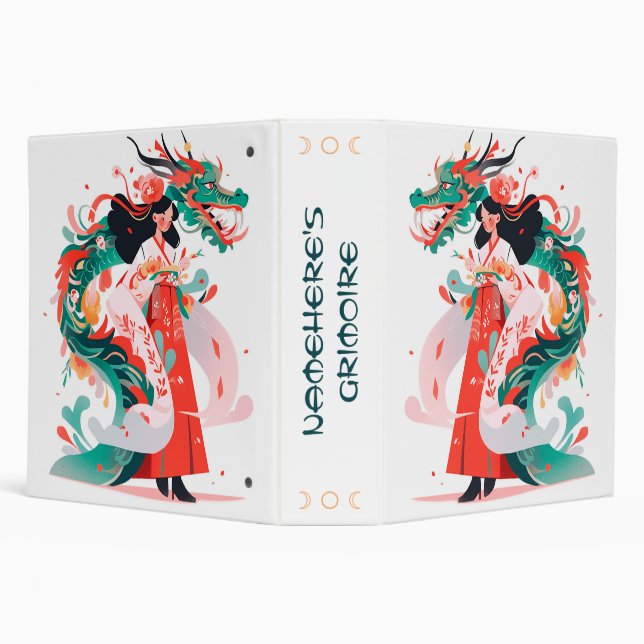 Create Your Own Asian Chinese Dragon Goddess Binder (Background)