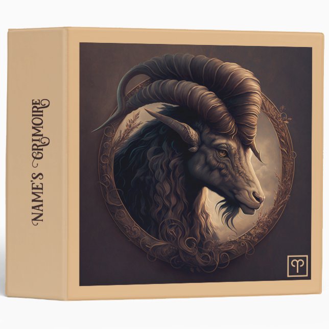 Create Your Own Astrological Aries Zodiac Binder (Front/Spine)