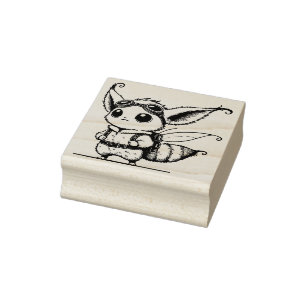 Create Your Own Aviator Flying Fairy Squirrel Rubber Stamp