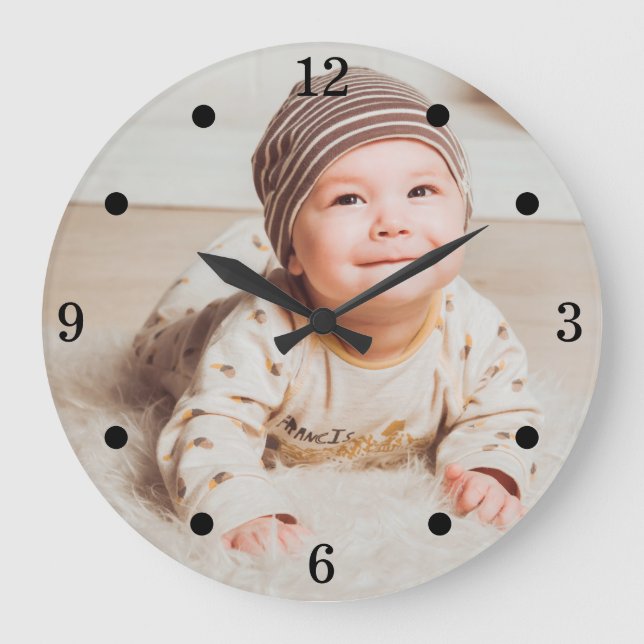 Create Your Own Baby Photo Large Clock (Front)