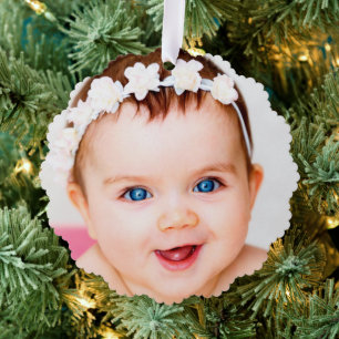 Create Your Own Baby Photo Ornament Card