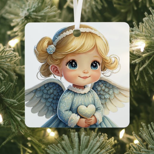 Create Your Own Baby's 1st Christmas Angel Metal Ornament (Insitu)