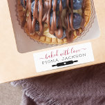Create Your Own Baked With Love<br><div class="desc">Baked with love stickers to add to your Christmas baking gifts. Black silhouette rolling pin with white heart and script and modern typography. Personalize with your name and add this Christmas sticker with all your holiday baking goodies.</div>