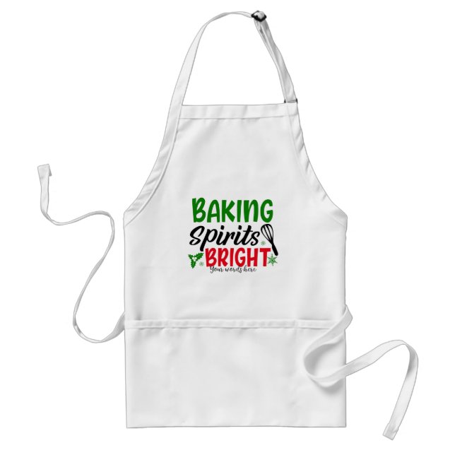 Create Your Own Baking Spirits Bright Christmas Standard Apron (Front)