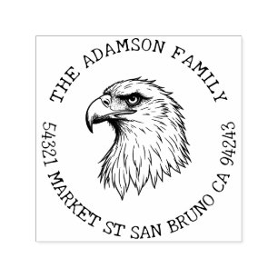 Create Your Own Bald Eagle Name Return Address Self-inking Stamp