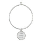 Create Your Own Bangle Bracelet With Round Charm