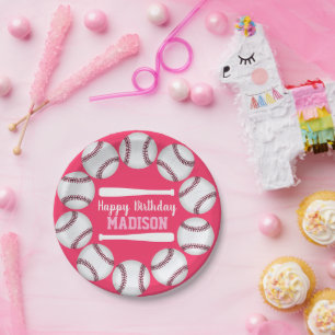 Create Your Own Baseball Birthday Party Paper Plate