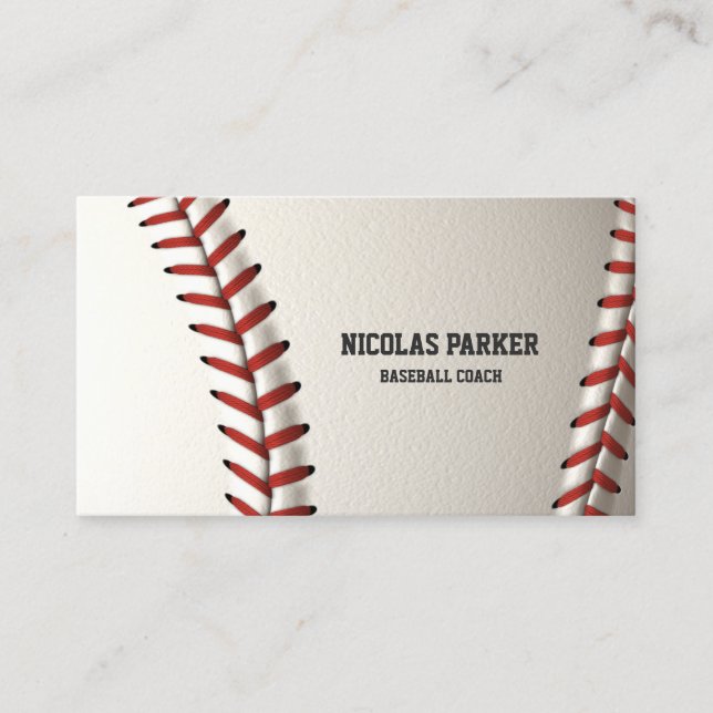 Create Your Own Baseball Business Card (Front)