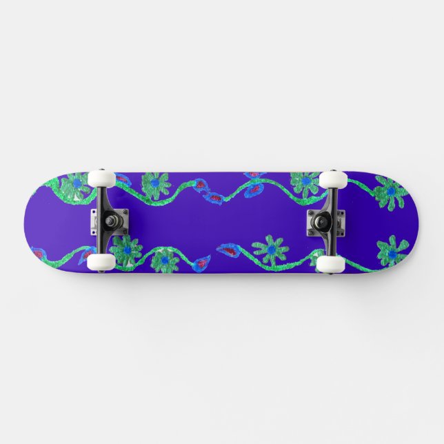 Create Your Own Beautiful Amazing Blue Skateboard (Horz)