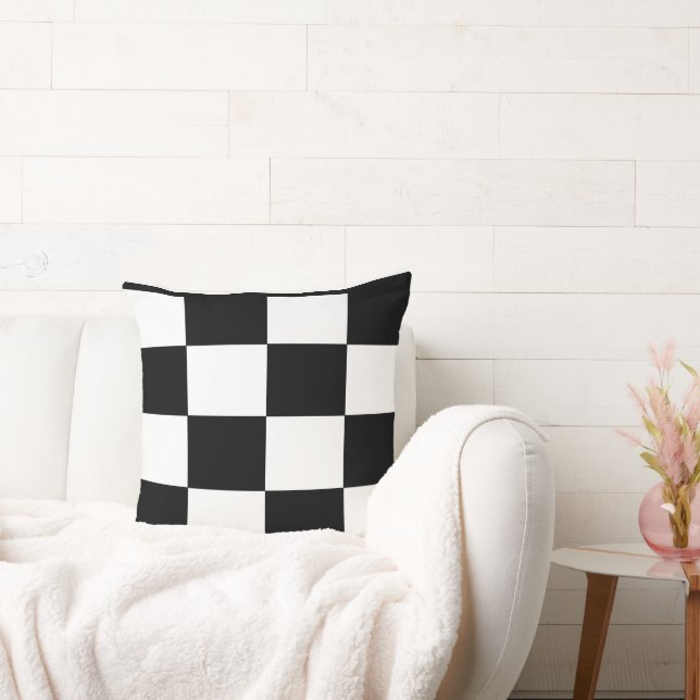 Create Your own beautiful edgy black and white Throw Pillow (Couch)