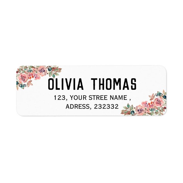 Create your own Beautiful modern return address  (Front)