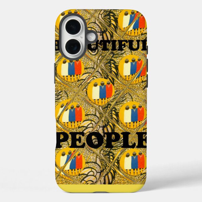 Create Your Own Beautiful People Traditional Afric Case-Mate iPhone Case (Back)