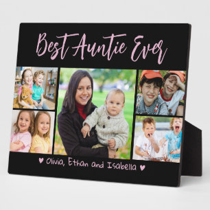 Create Your Own Best Auntie Ever 5 Photo Collage Plaque