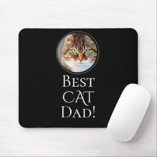 Create Your Own Best Cat Dad Personalized Photo  Mouse Pad