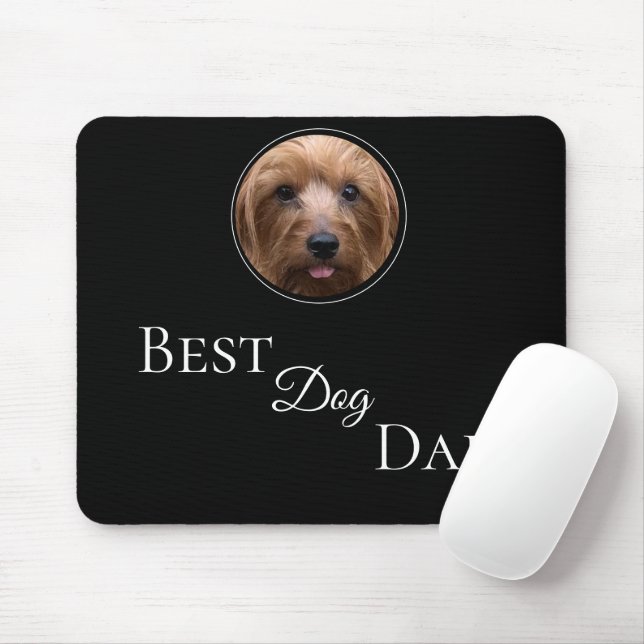 Create Your Own Best Dog Dad Personalized Photo  M Mouse Pad (With Mouse)