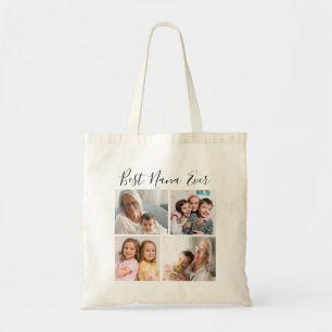  Create Your Own Best Nana Ever 4 Photo Collage Tote Bag