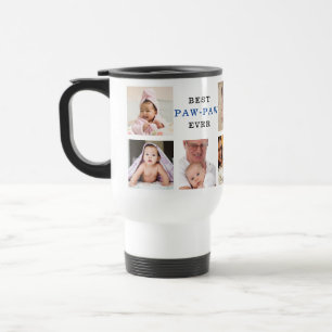 Create Your Own Best Pawpaw Ever 9 Photo Collage Travel Mug