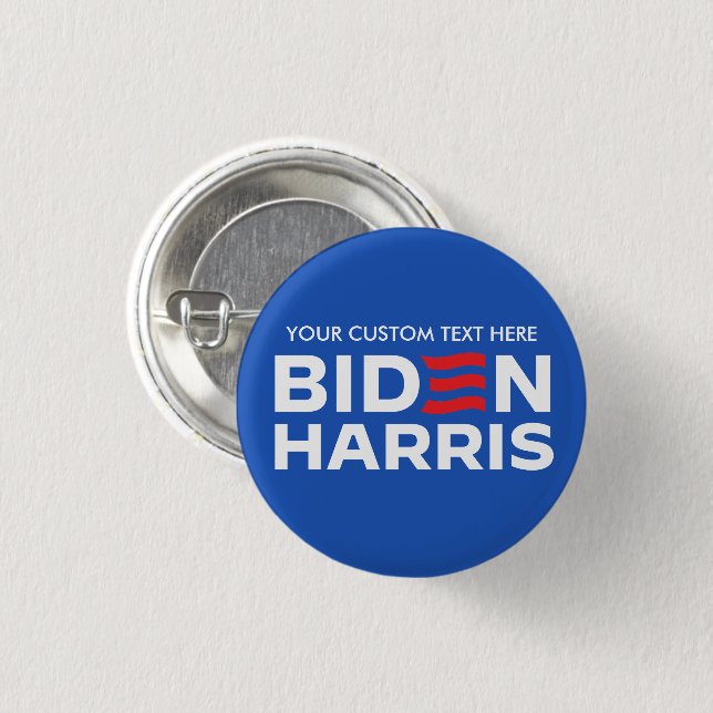 Create Your Own Biden Harris 2024 1 Inch Round Button (Front & Back)