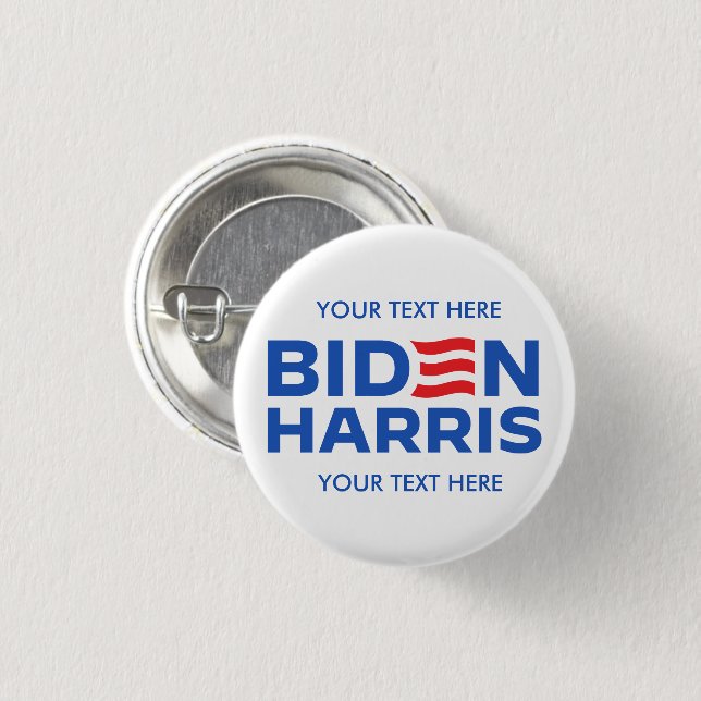 Create Your Own Biden Harris 2024 1 Inch Round Button (Front & Back)