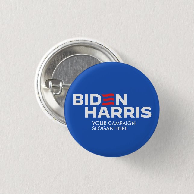Create Your Own Biden Harris 2024 1 Inch Round Button (Front & Back)