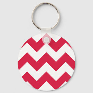 Create Your Own Big Crimson Zigzag Pattern Keychain