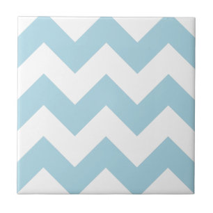 Create Your Own Big Light Blue Zigzag Pattern Tile