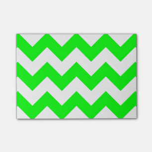 Create Your Own Big Lime Zigzag Pattern Post-it Notes