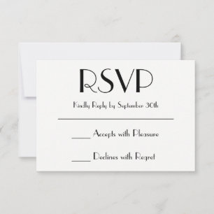 Create Your Own Black and White RSVP Card