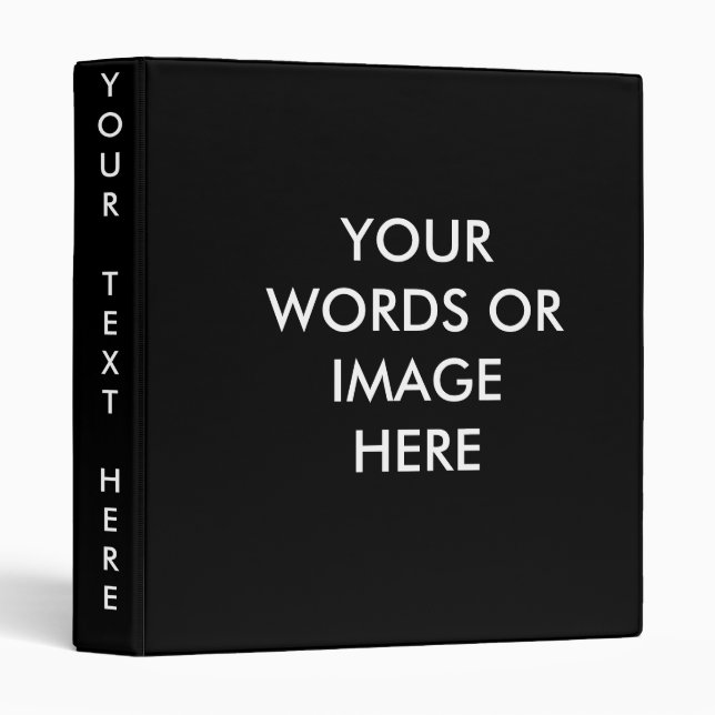 CREATE YOUR OWN BLACK BINDER TEMPLATE (Front/Spine)