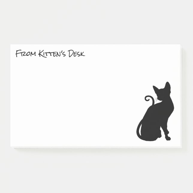 Create Your Own Black Cat Silhouette Post-it Notes (Front)