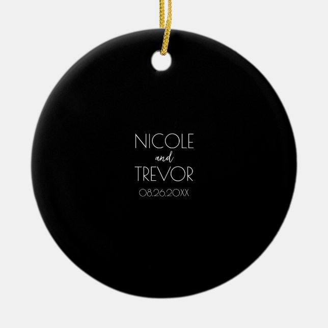 Create Your Own - Black Ceramic Ornament (Front)