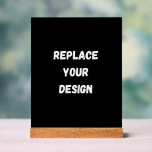 Create Your Own Black Custom Design Acrylic Sign
