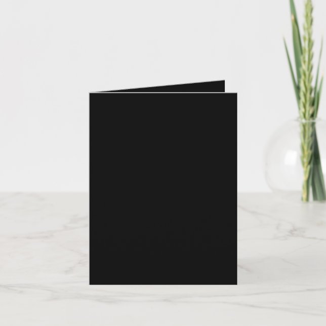 Create Your Own Black Custom Design Holiday Card (Front)
