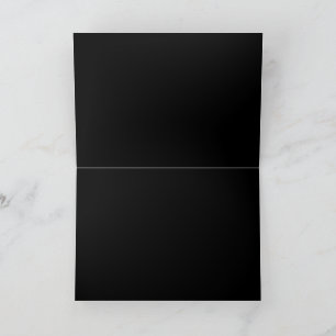 Create Your Own Black Custom Design Holiday Card