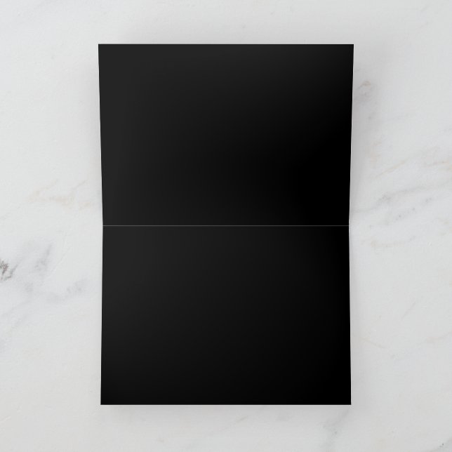 Create Your Own Black Custom Design Holiday Card (Inside)