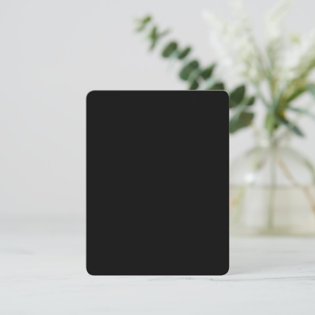 Create Your Own Black Custom Design Holiday Card (Standing Front)