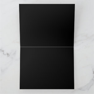 Create Your Own Black Custom Design Holiday Card