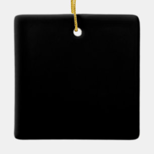 Create Your Own Black Custom Design Holiday Card Ceramic Ornament