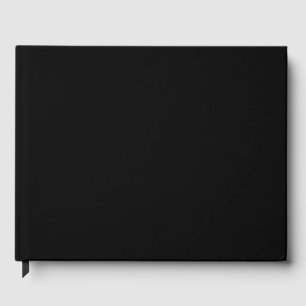 Create Your Own Black Custom Design Holiday Card Guest Book