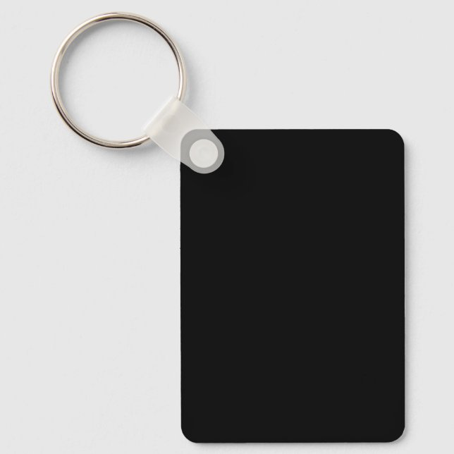 Create Your Own Black Custom Design Holiday Card Keychain (Front)